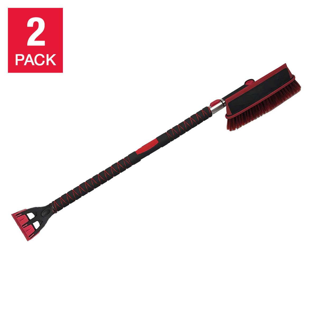 2 In 1 Ice Scraper And Snow Brush - Scratch Free Soft Bristles, Car  Windscreen Window Cleaning Kit, Winter Car Accessories, With Grip-Red 