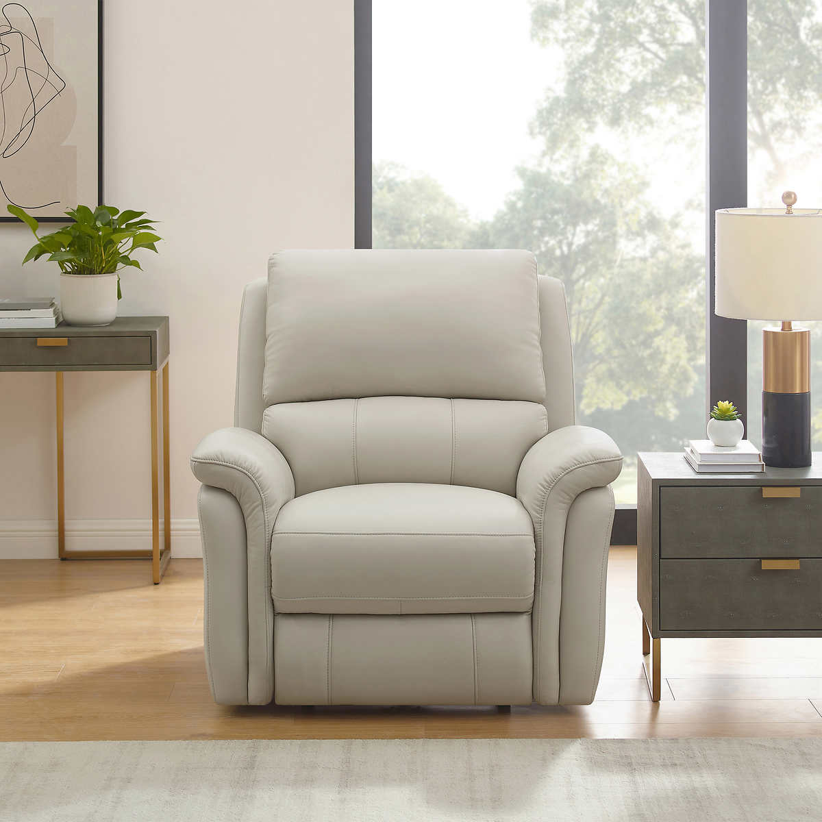 Marino Traditional Top Grain Leather Power Reclining Chair with