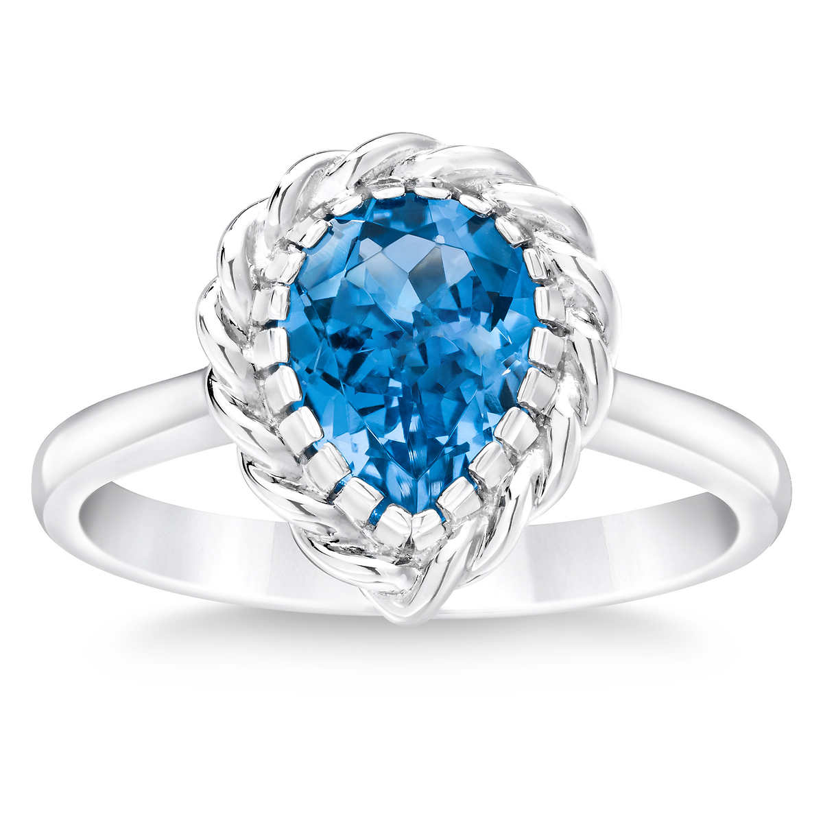 Pear Cut Blue Topaz Ring | Costco