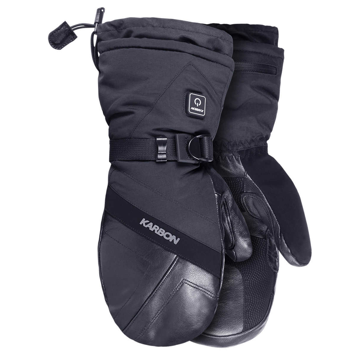 Karbon Heated Ski Mittens for Women with Lithium- Polymer Battery