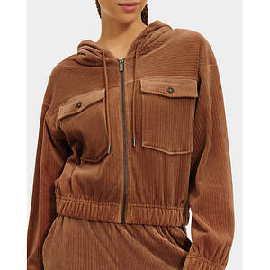 Corduroy hoodie women's hot sale