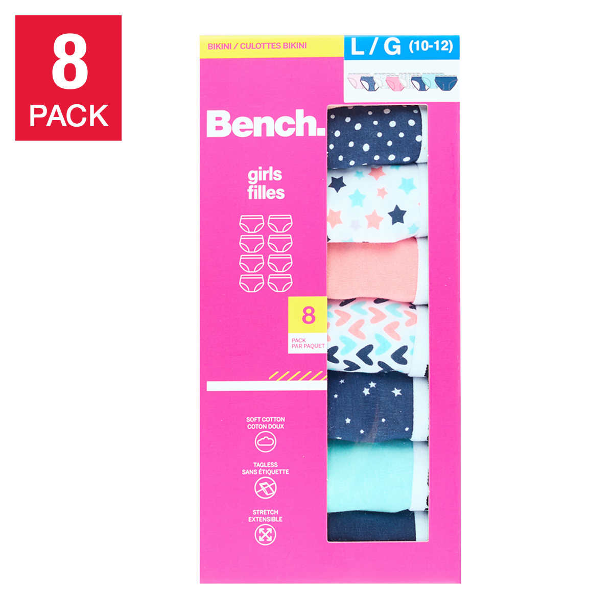 Bench Girls Bikini Underwear, 8-pack