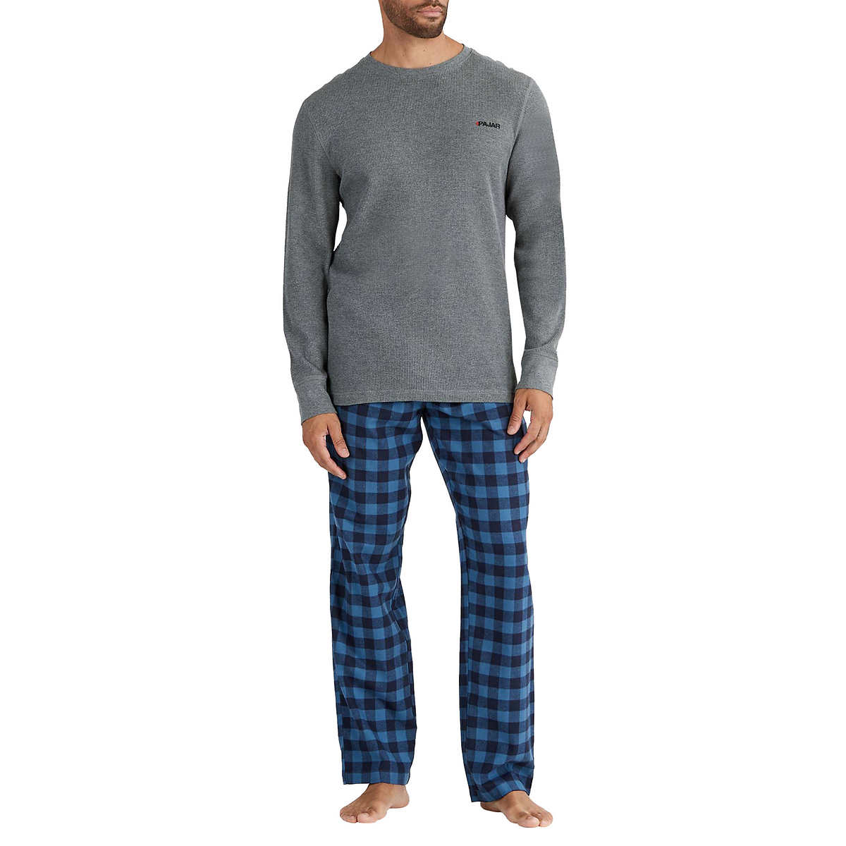Flannel Pajama Set With T-Shirt Gift Box - Evening Blue - Mens