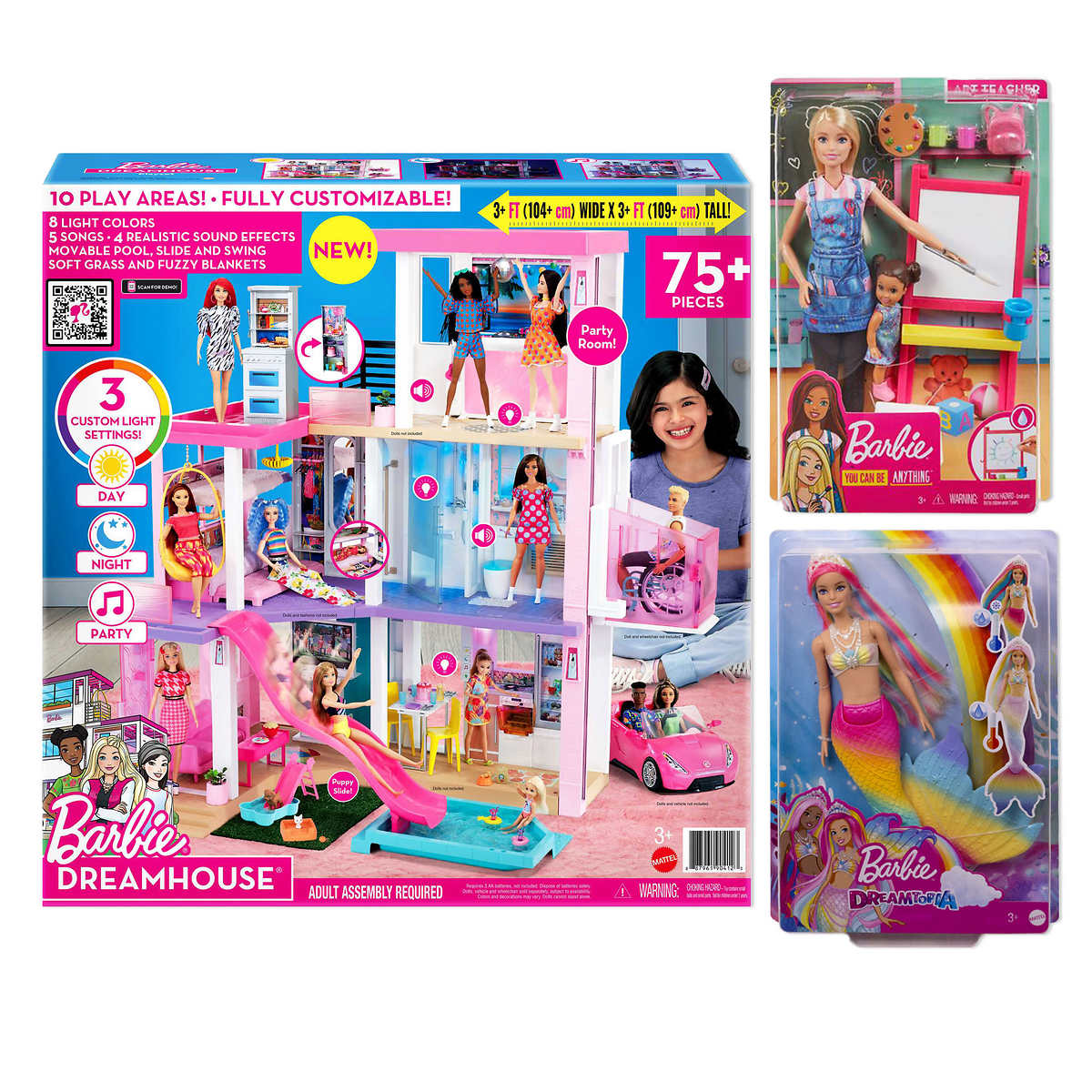 Barbie Dreamhouse Bundle with 2 Doll Sets