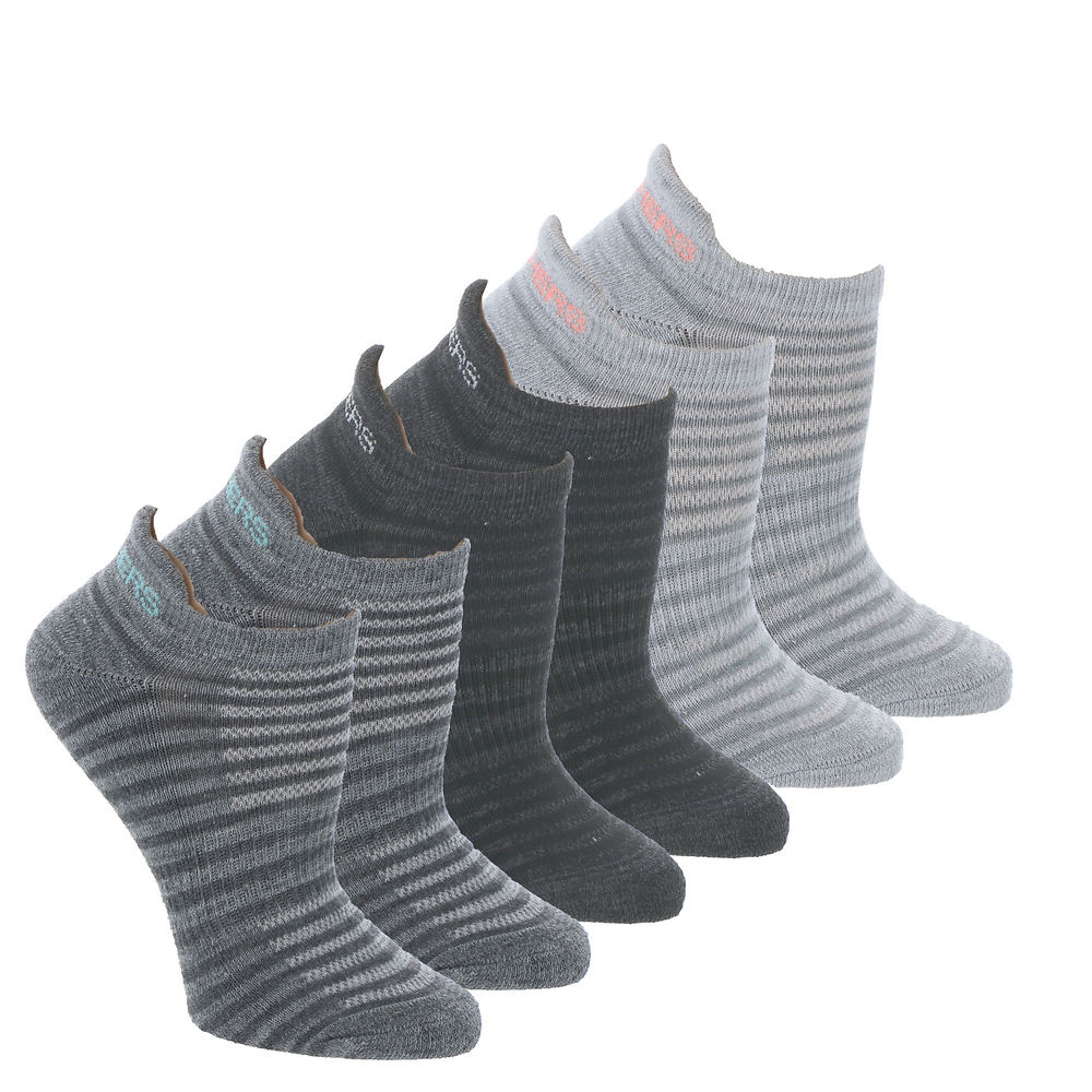 Skechers Women's S116095 Low Cut Heel 6-Pack Socks | FREE Shipping ShoeMall.com