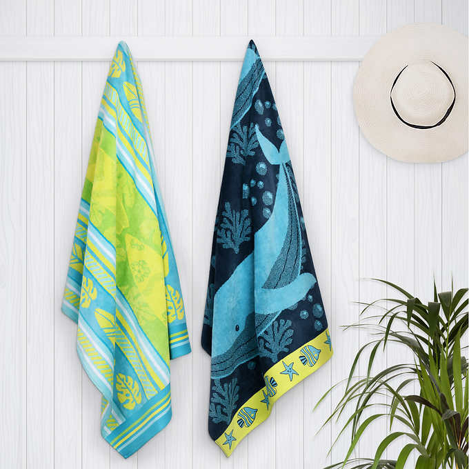 Jacquard Beach Towel 2-pack