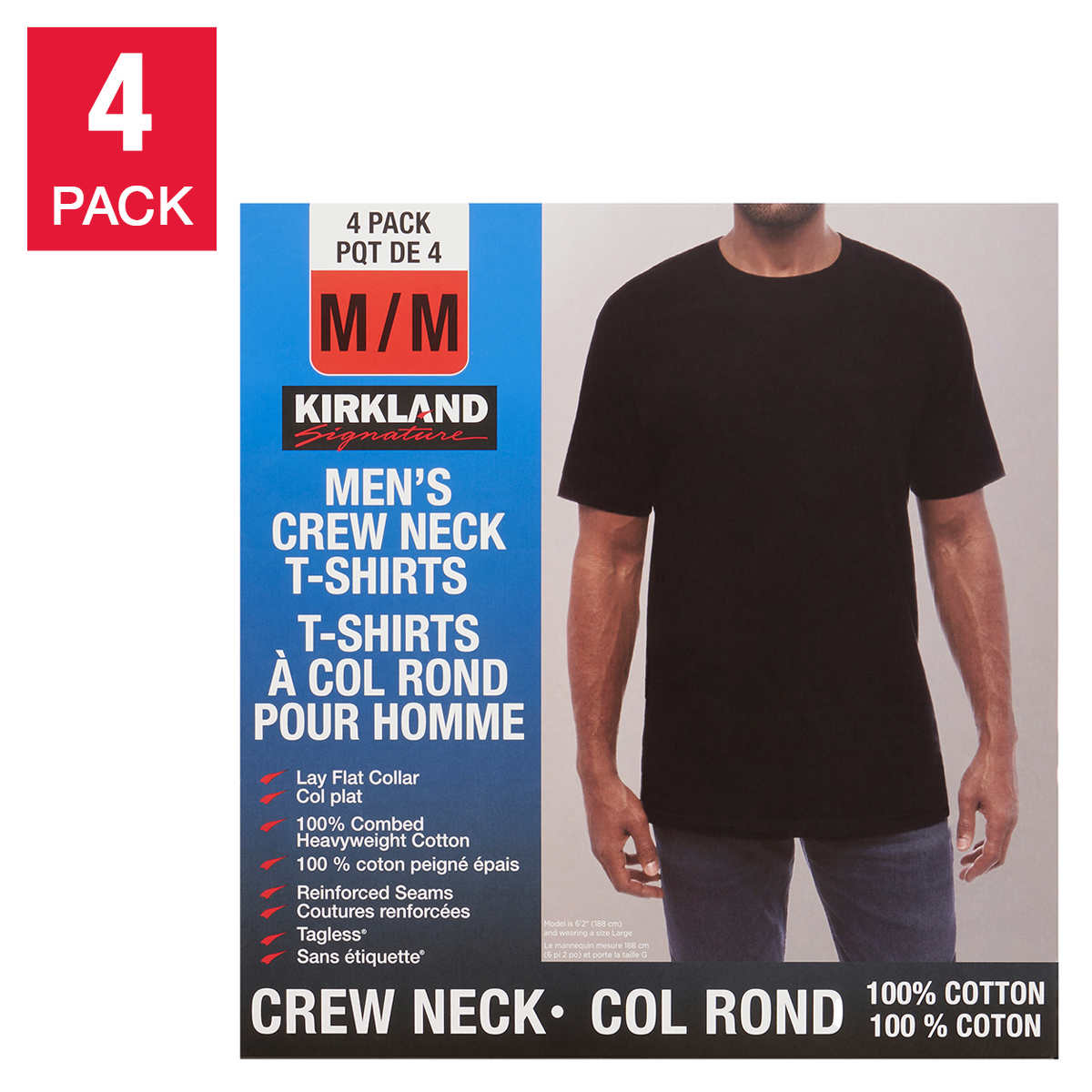 Men's Crew-Neck black T-shirt made of 100% organic cotton - Bread