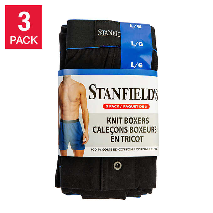 Solid Jersey-Knit Boxer Briefs - 3-Pack