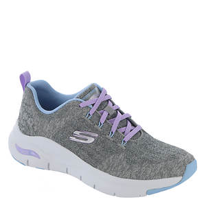 Skechers Women's Arch Fit Keep It Up Sneaker, Charcoal-lavender, 6
