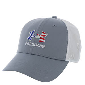 Under Armour Freedom Trucker Hat, in White