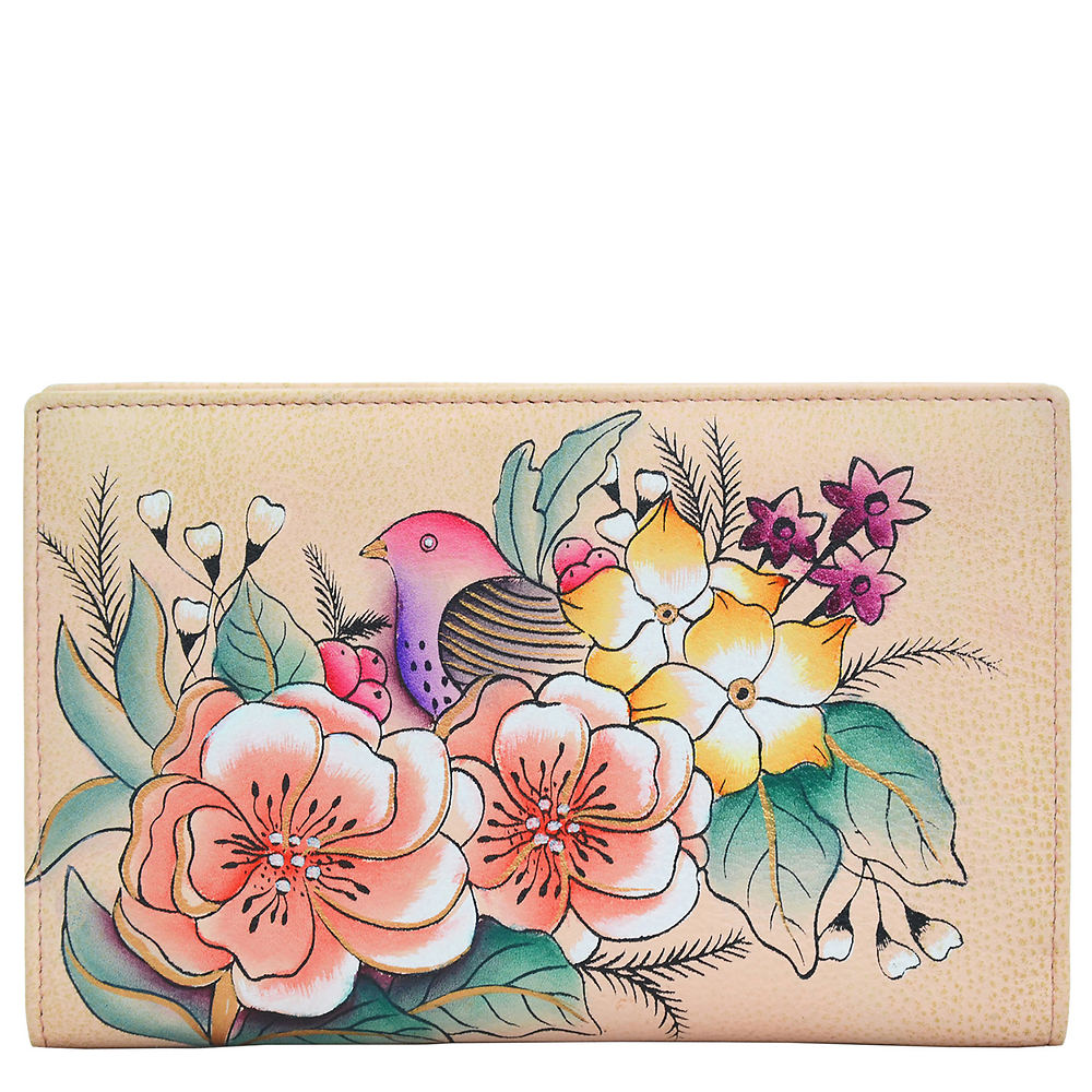 Anuschka Hand-Painted Leather Two-Fold Snap Wallet