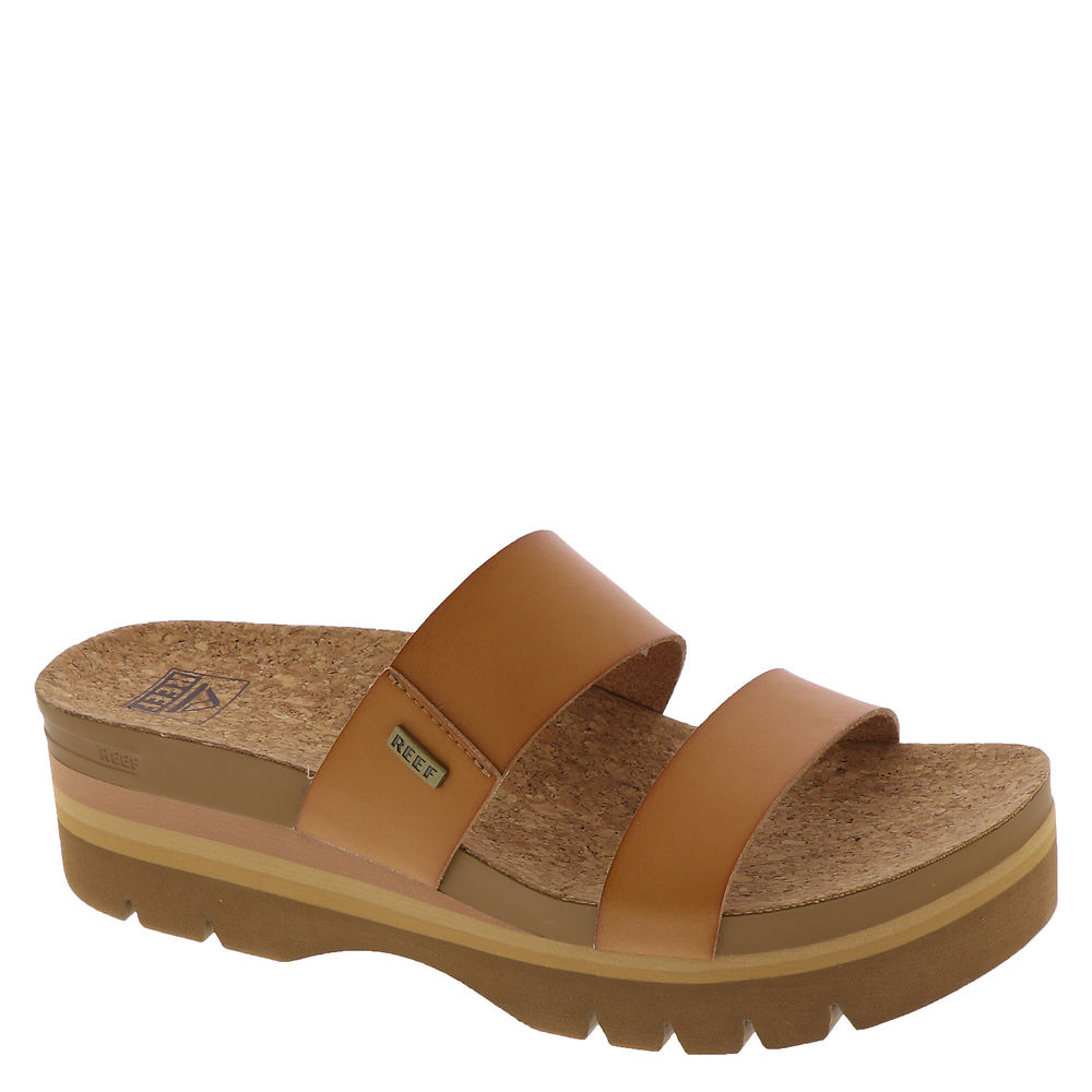 Reef Women's Cushion Bounce Vista Two Strap Slides/Sandals, Wide Fit