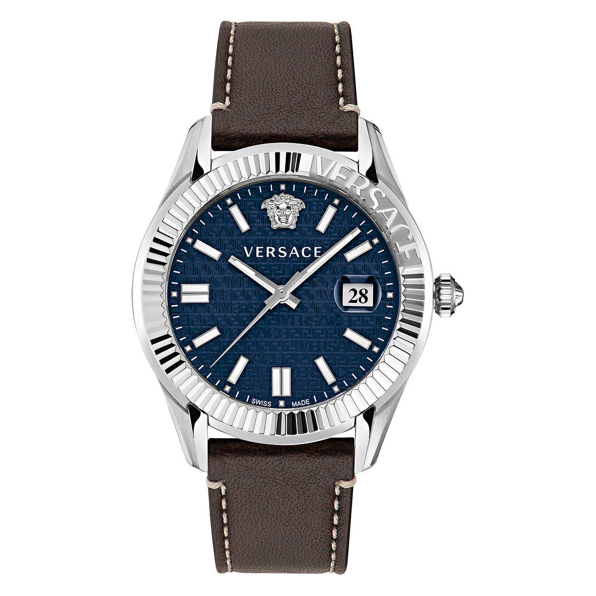 Versace Greca Blue Dial Men's Watch