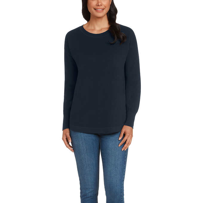 Matty M Women's Honeycomb Crewneck Sweater | Costco