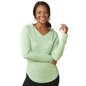 Waffle knit 2024 hoodie women's