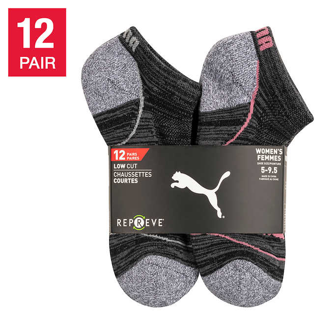 Puma Women's Repreve Athletic Sock, 12-pair