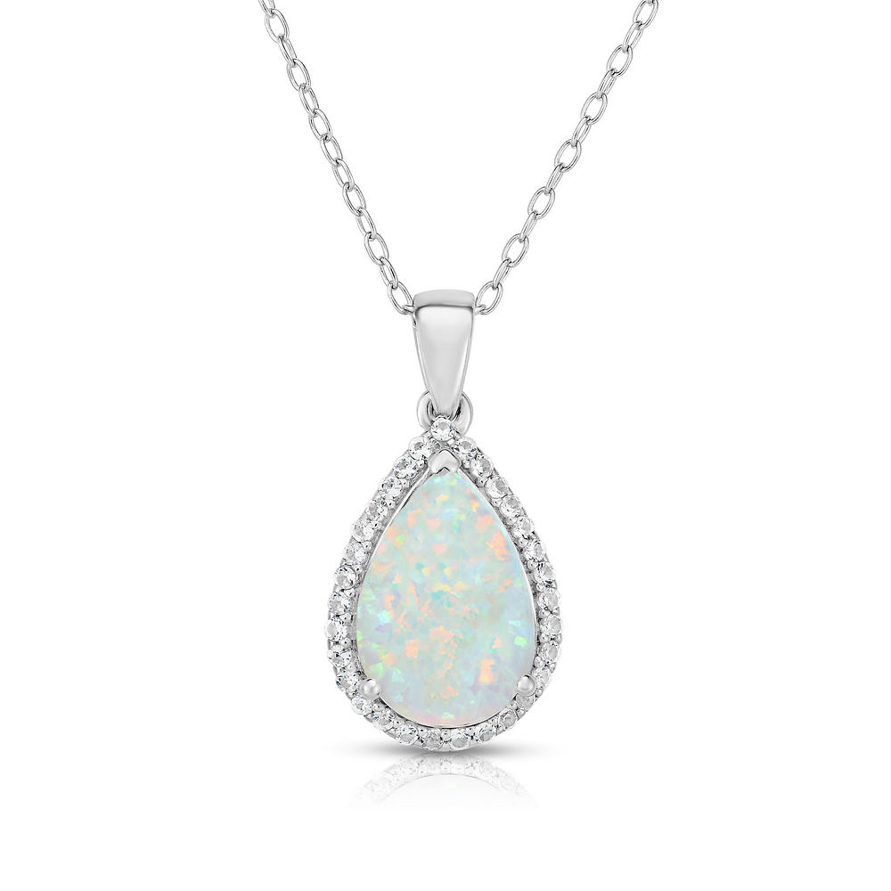 Opal white deals sapphire necklace