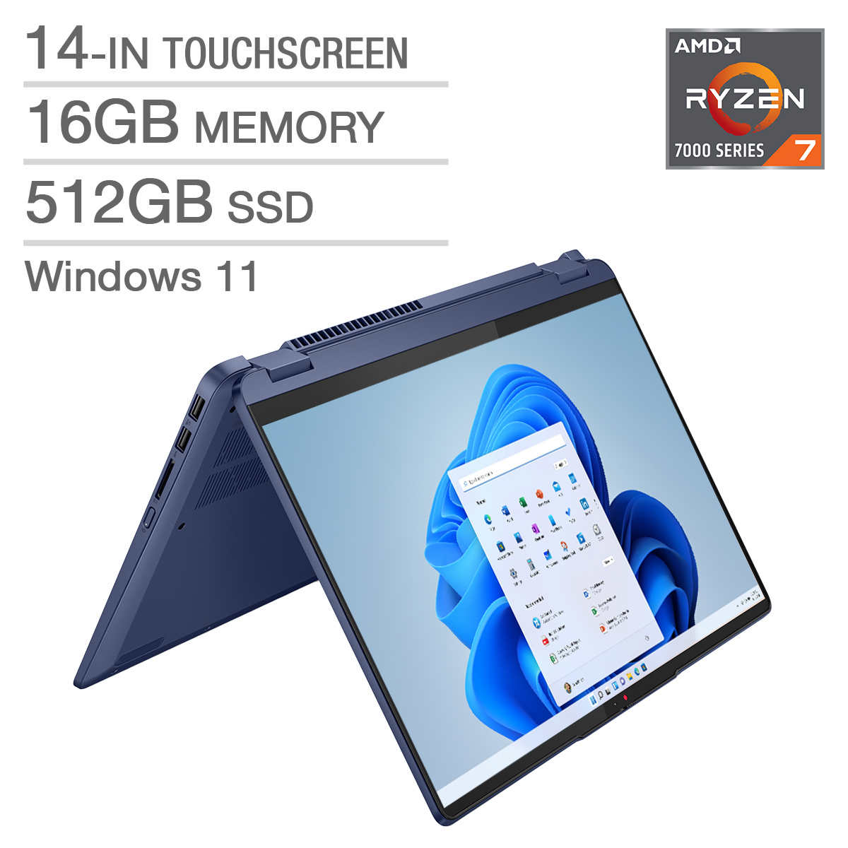 Lenovo IdeaPad Flex 5 82XX003XCF 2-in-1 Laptop, AMD Ryzen 7 7730U