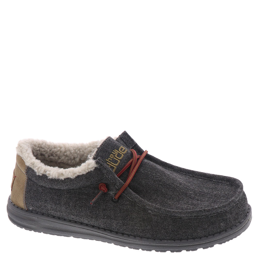 Hey Dude Men's Wally Black Shell Casual Slip-On Moccasin Sneakers