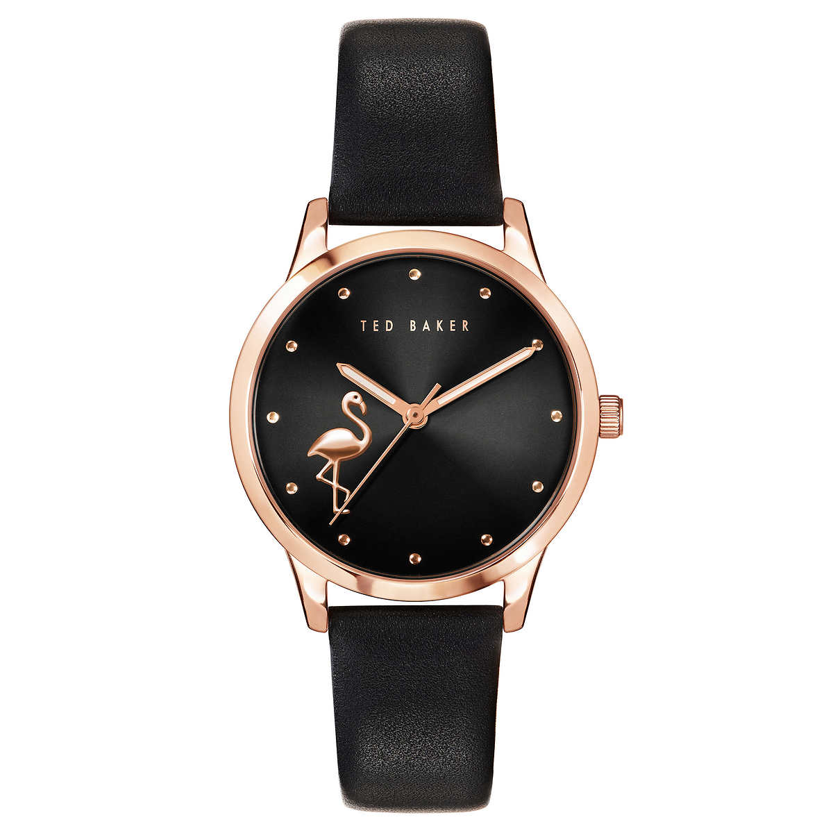 Ted Baker Fitzrovia Flamingo Black Dial Ladies Watch Costco