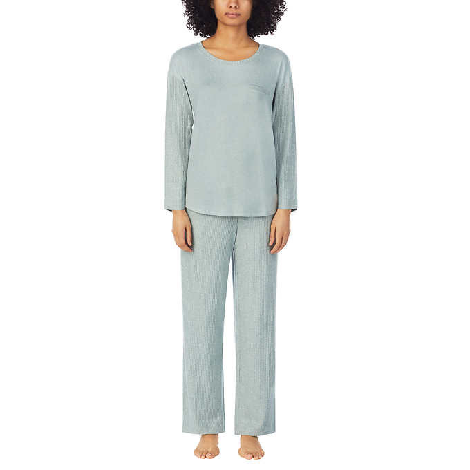 Ribbed Long Sleeve Top and Drawstring Pants Lounge Set – The Pajama Hut
