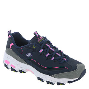 Skechers Women's D'Lites Original Grey/Pink Lace-Up Sneaker 6 W US :  : Clothing, Shoes & Accessories