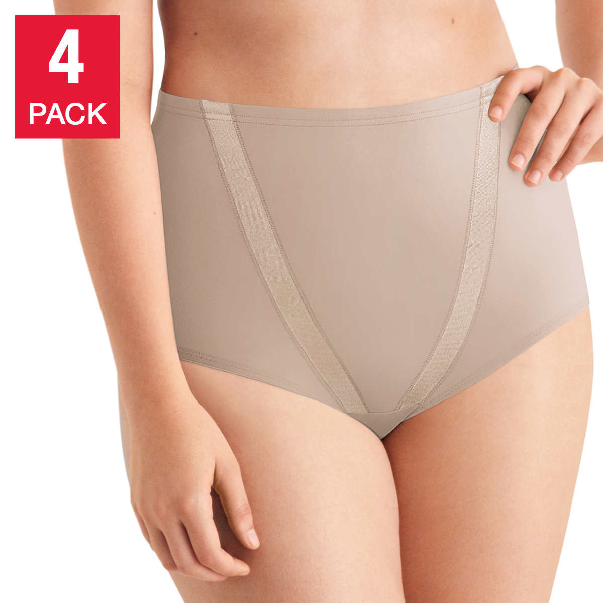 4-Pack, “M”, KEENeStore Women's Tummy Toning Brief, Multicolor