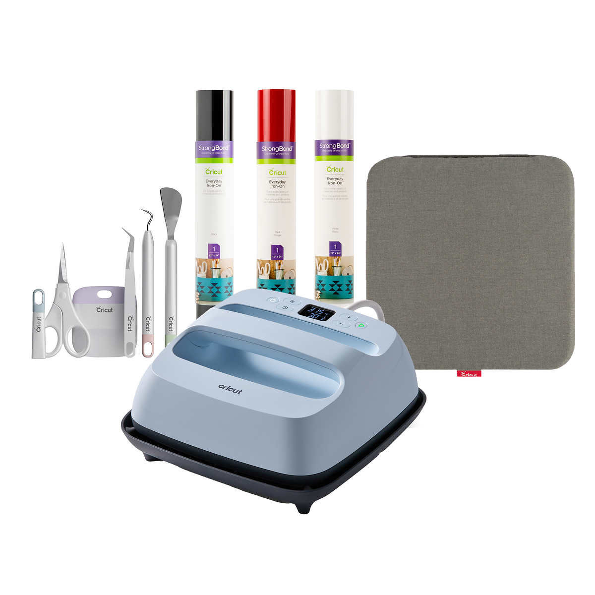 Cricut Emerald Explore Air 2 Machine with Double Iron-On and Vinyl Packs,  Tool Kit and Pens Bundle 