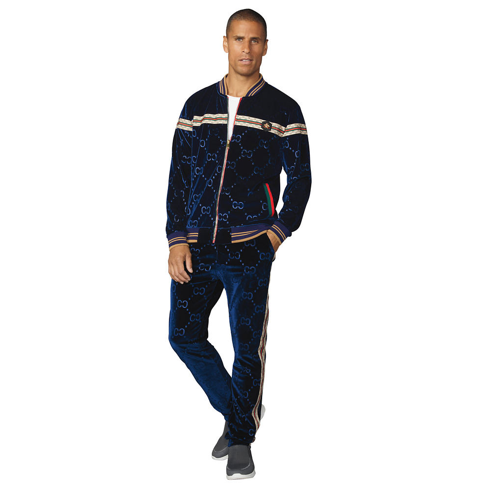 Versace velour hotsell tracksuit mens