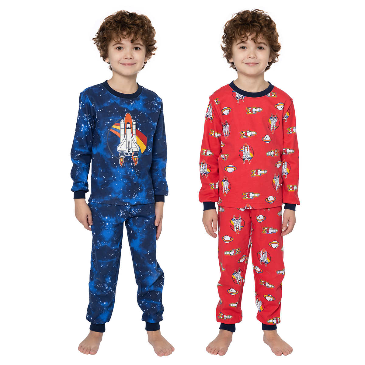 Pekkle Boy's 4-Piece Pajama Set Size 2/3