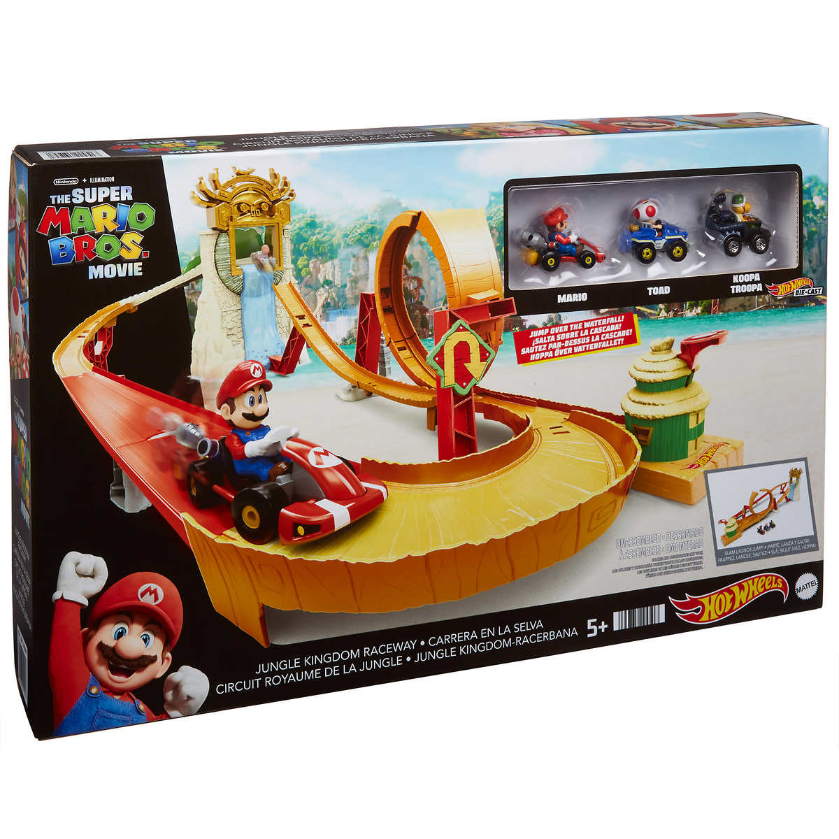  Hot Wheels Mattel Mario Kart Lite Circuit Playset (Nintendo) :  Toys & Games