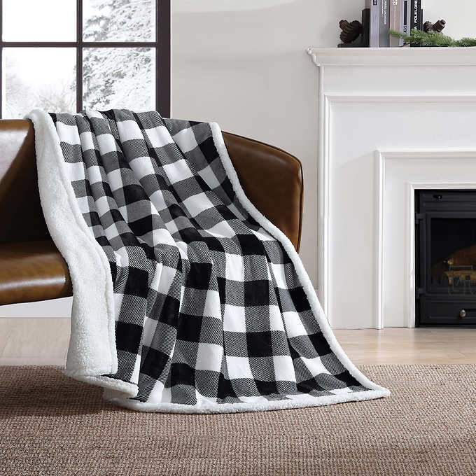 Eddie Bauer Ultra-Plush Reversible Throw | Costco