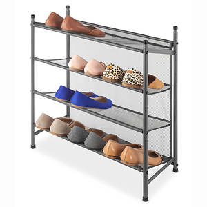 Whitmor 4-Tier Metal & Mesh Shoe Rack