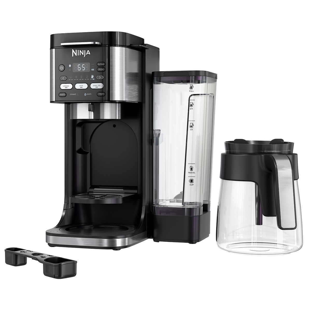 Ninja CFP451CO DualBrew System 14-Cup Coffee Maker,  Single-Serve Pods & Grounds, 4 Brew Styles, Built-In Fold Away Frother,  70-oz. Water Reservoir Carafe, Black (Renewed) Extra Large