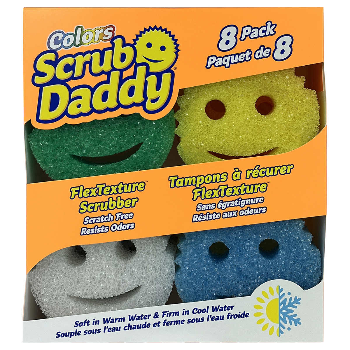 Scrub Daddy Colors Sponge Scratch free and Odor Resistant