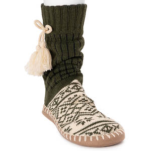 MUK LUKS Sherpa Ballerina Slipper Socks