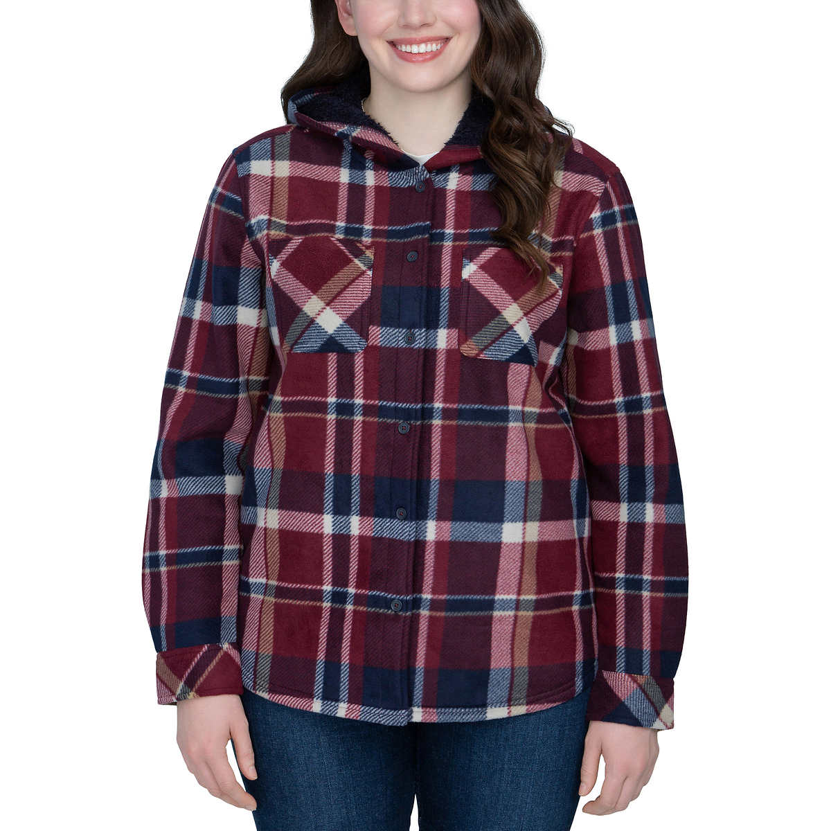 Plaid jacket on sale with hood