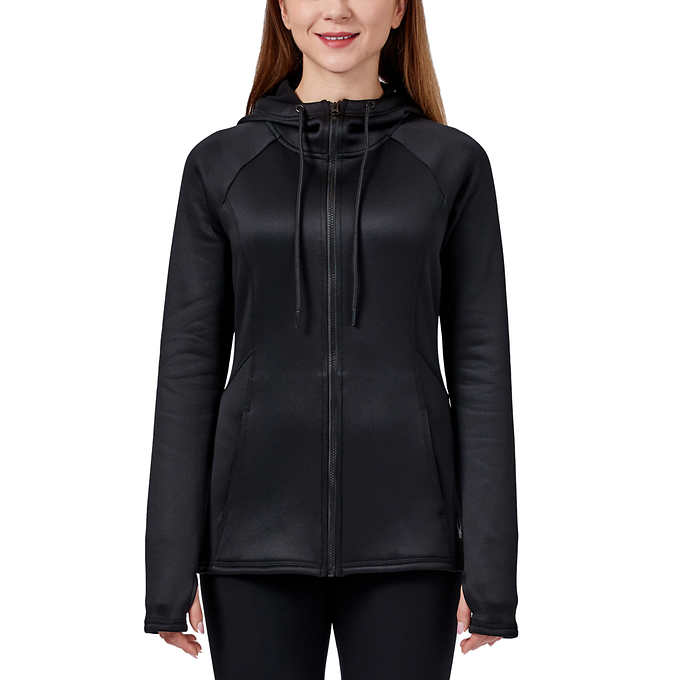 SPYDER activewear hoodie jacket sweater top long sleeve burgundy womens new