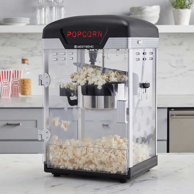  West Bend Popcorn Machine, Stir Crazy Black: Home