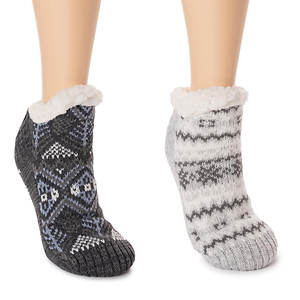 MUK LUKS Women's 2-Pair Short Cabin Socks