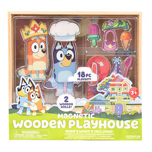 Bluey Wooden Playset 18-Piece Activity Set