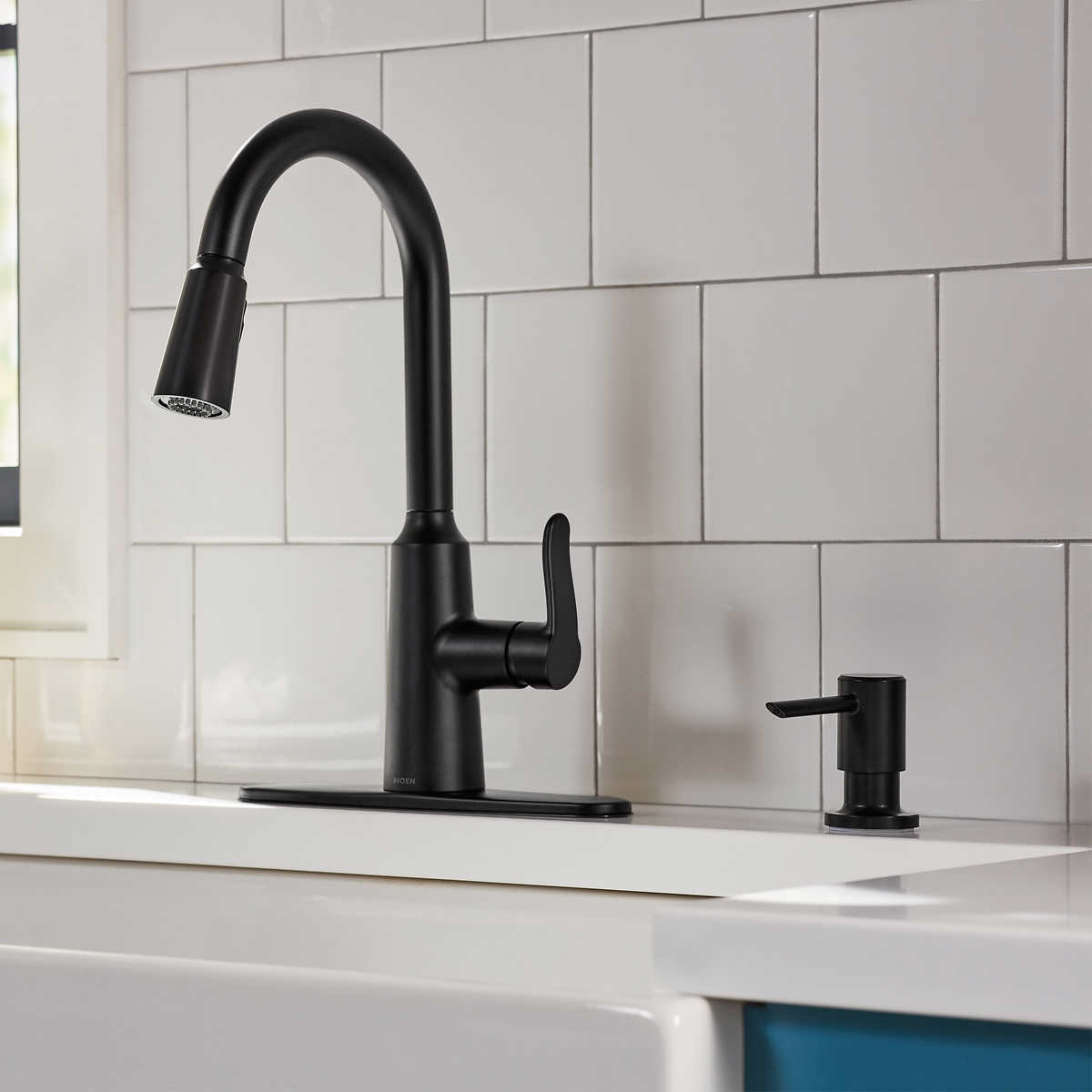 Moen Edwyn One-Handle High Arc Pulldown Kitchen Faucet in Matte