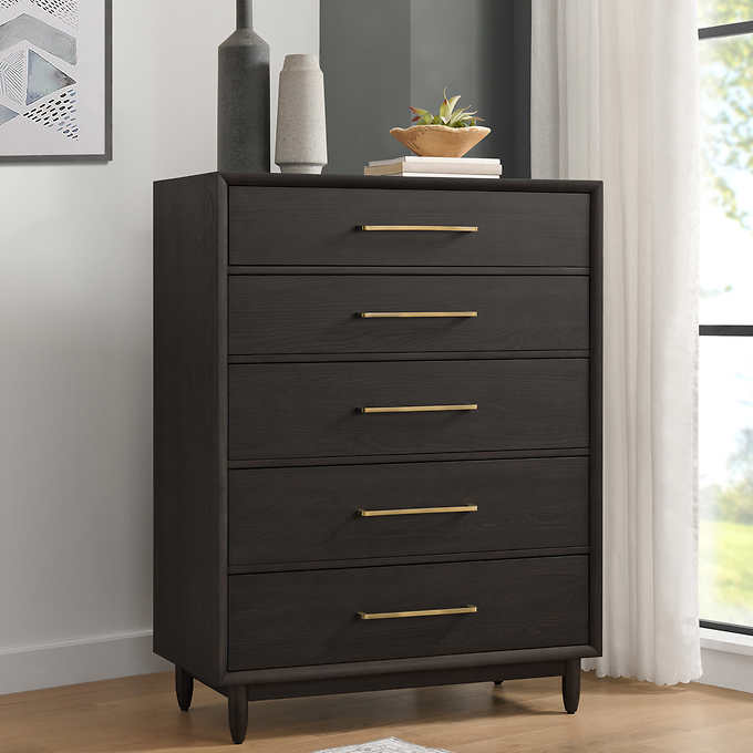 Cinema 5 Drawer Chest - Charcoal