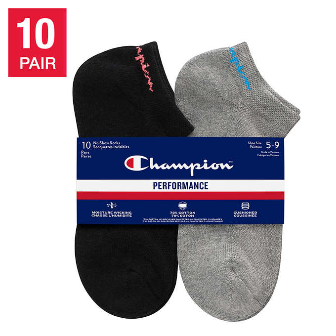 Champion Women's No Show Sock, 10-pair