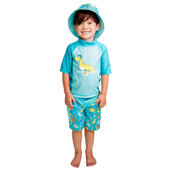 UV Skinz Kids 3 pc Sunwear Set With Reversible Hat.Size 2T