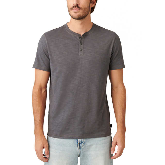 Lucky Brand Shirt Mens Small Gray Short Sleeve Outdoor Lightweight
