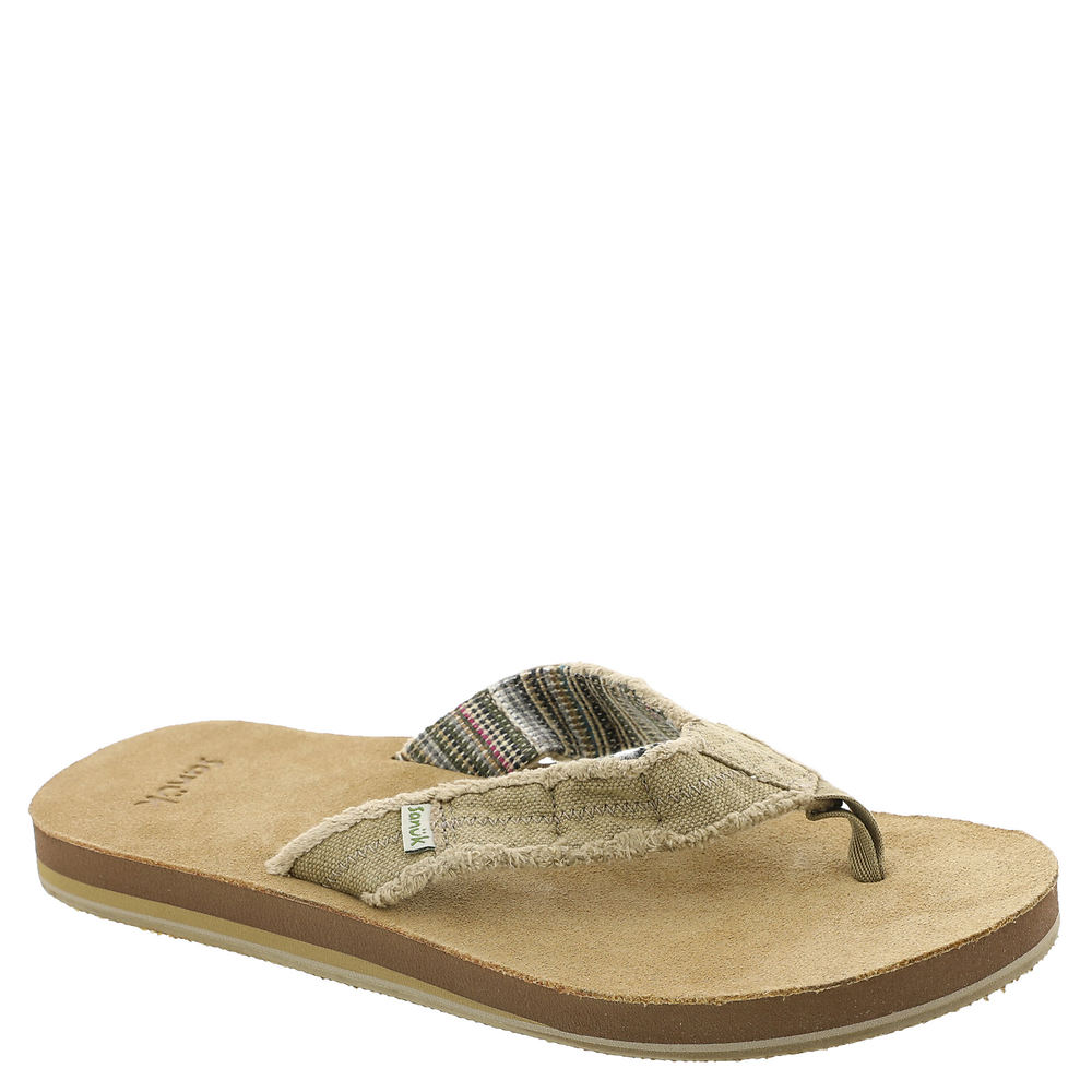 Sanuk Fraid Not Soft Top Charcoal Men's Casual Flip Flop Sandals 1116736