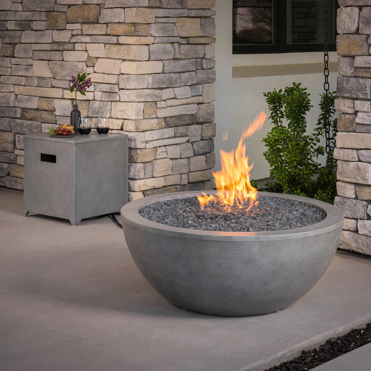 Corning Aluminum Fire Bowl with Tank Cover | Costco