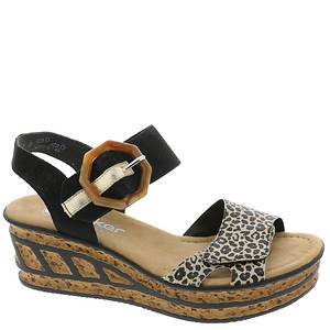 Rieker leopard print fashion sandals