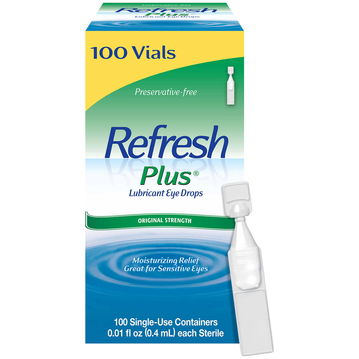 Refresh Plus Lubricant Eye Drops Preservative Free 100 Single Use